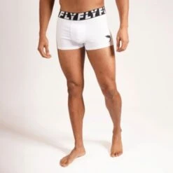 Fly Icon Boxer Shorts -Boxing Promotions Store white black 1 3